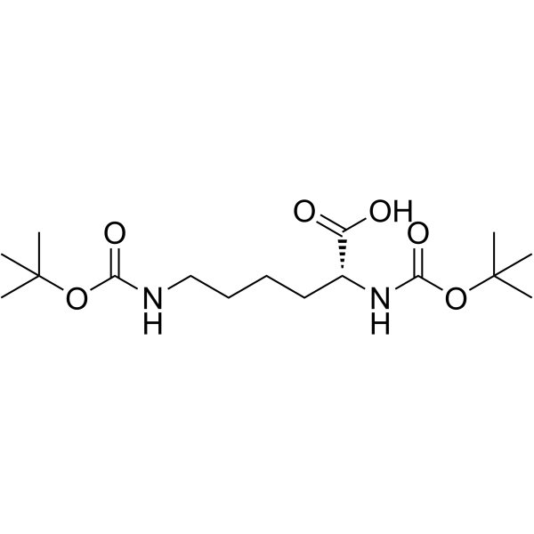 N2,N6-双-BOC-D-赖氨酸结构式