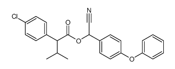 2-(p-Chlorophenyl)-2-isopropylacetic acid cyano(p-phenoxyphenyl)methyl ester Structure