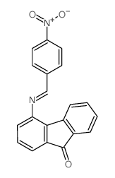 9H-Fluoren-9-one,4-[[(4-nitrophenyl)methylene]amino]-结构式