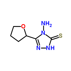 4-AMINO-5-TETRAHYDRO-2-FURANYL-4H-1,2,4-TRIAZOL-3-YLHYDROSULFIDE structure