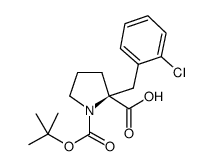 (S)-1-(TERT-BUTOXYCARBONYL)-2-(2-CHLOROBENZYL)PYRROLIDINE-2-CARBOXYLIC ACID structure