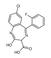 7-chloro-5-(2-fluorophenyl)-2-oxo-1,3-dihydro-1,4-benzodiazepine-3-carboxylic acid Structure