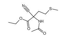 2-acetylamino-2-cyano-4-methylsulfanyl-butyric acid ethyl ester Structure