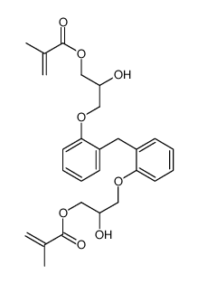 Bis(2-methylpropenoic acid)methylenebis[2,1-phenyleneoxy(2-hydroxy-3,1-propanediyl)] ester Structure