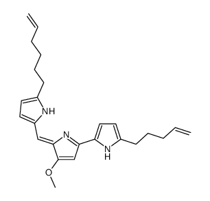 5-[5-(hex-5-enyl)pyrrol-2-ylidenemethyl]-4-methoxy-5'pent-4-enyl-1H,1'H-[2,2']bipyrrolyl Structure