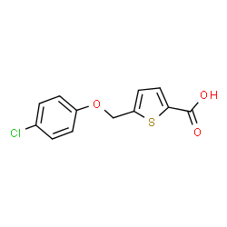 5-[(4-Chlorophenoxy)methyl]thiophene-2-carboxylic acid Structure