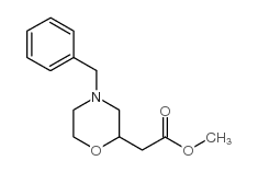 (4-苄基-2-吗啉)-乙酸甲酯结构式