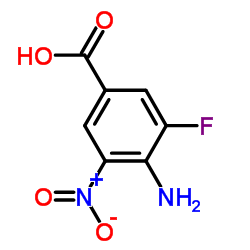 Benzoic acid, 4-amino-3-fluoro-5-nitro- (9CI) structure