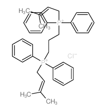 (3-Methyl-2-butenyl)(3-((3-methyl-2-butenyl)(diphenyl)phosphoranyl)propyl)diphenylphosphorane structure