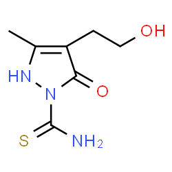 4-(2-Hydroxyethyl)-3-methyl-5-oxo-2,5-dihydro-1H-pyrazole-1-carbothioamide Structure