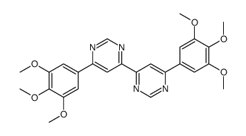 4-(3,4,5-trimethoxyphenyl)-6-[6-(3,4,5-trimethoxyphenyl)pyrimidin-4-yl]pyrimidine结构式