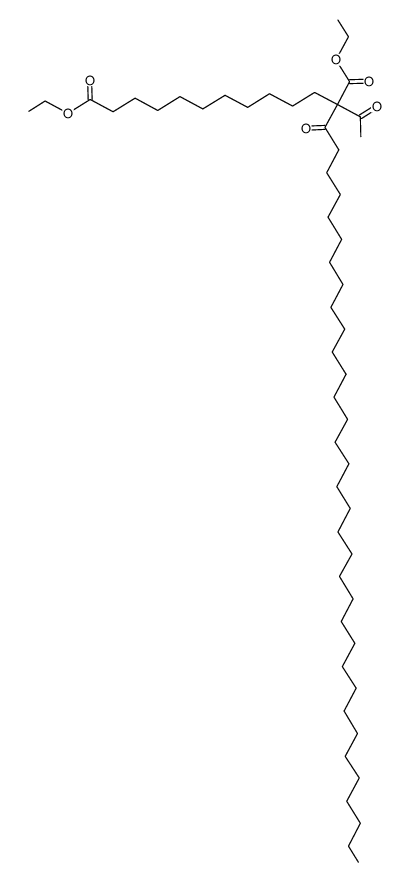 2-acetyl-2-tetratriacontanoyl-tridecanedioic acid diethyl ester Structure