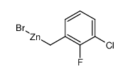 3-chloro-2-fluorobenzylzinc bromide Structure