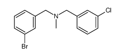 (3-bromo-benzyl)-(3-chloro-benzyl)-methyl-amine Structure