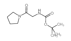 (2-PYRROLIDIN-1-YL-2-OXO-ETHYL)-CARBAMIC ACID TERT-BUTYL ESTER Structure