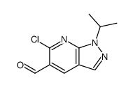 6-CHLORO-1-ISOPROPYL-1H-PYRAZOLO[3,4-B]PYRIDINE-5-CARBALDEHYDE结构式