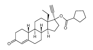 norgestrel 17-cyclopentanecarboxylate结构式