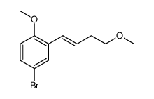 Benzene, 4-bromo-1-methoxy-2-(4-methoxy-1-buten-1-yl)结构式