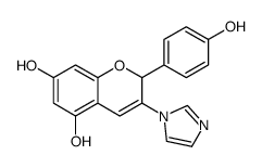 2-(4-hydroxyphenyl)-3-imidazol-1-yl-2H-chromene-5,7-diol结构式