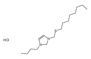 1-butyl-3-(octylsulfanylmethyl)-1,2-dihydroimidazol-1-ium,chloride结构式