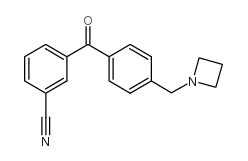 4'-AZETIDINOMETHYL-3-CYANOBENZOPHENONE structure