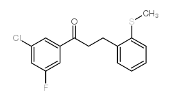 3'-CHLORO-5'-FLUORO-3-(2-THIOMETHYLPHENYL)PROPIOPHENONE Structure