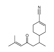 4-(6-methyl-4-oxohept-5-en-2-yl)cyclohexene-1-carbonitrile结构式