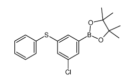 2-(3-chloro-5-phenylsulfanylphenyl)-4,4,5,5-tetramethyl-1,3,2-dioxaborolane结构式