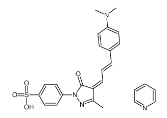 4-[4-[3-[4-(dimethylamino)phenyl]allylidene]-4,5-dihydro-3-methyl-5-oxo-1H-pyrazol-1-yl]benzenesulphonic acid, compound with pyridine (1:1)结构式