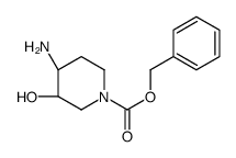 Benzyl (3R,4R)-4-amino-3-hydroxy-1-piperidinecarboxylate结构式