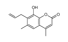 7-allyl-8-hydroxy-4,6-dimethylcoumarin结构式