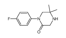 1-(4-fluorophenyl)-5,5-dimethylpiperazin-2-one Structure