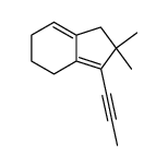 2,2-dimethyl-3-(prop-1-ynyl)-1,2,4,5,6-pentahydro-2H-indene结构式