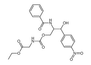 [2-Benzoylamino-3-hydroxy-3-(4-nitro-phenyl)-propoxycarbonylamino]-acetic acid ethyl ester Structure