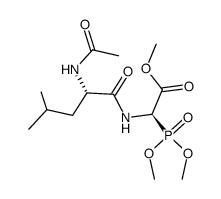 <(S)-N-Acetylleucyl>-<(RS)-α-(dimethoxyphosphoryl)glycin-methylester> Structure