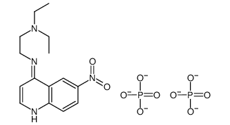 N',N'-diethyl-N-(6-nitroquinolin-4-yl)ethane-1,2-diamine,hydroxy-[hydroxy(oxo)phosphaniumyl]oxy-oxophosphanium Structure