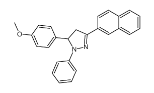 5-(4-methyoxyphenyl)-3-(2-naphthyl)-1-phenyl-2-pyrazoline Structure