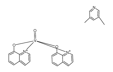 bis (8-quinolinol)oxovanadium(IV)*3,5-dimethylpyridine结构式