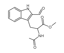 Methyl 2-acetylamino-3-(2-formylindol-3-yl)propionate Structure