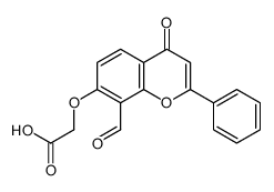 2-(8-formyl-4-oxo-2-phenylchromen-7-yl)oxyacetic acid结构式