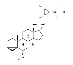 (23R,24R,28S)-24-ethyl-25-hydroxy-6β-methoxy-3α,5:23,25-dicyclocholestane结构式