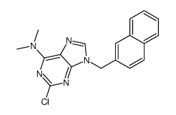 2-chloro-N,N-dimethyl-9-(naphthalen-2-ylmethyl)purin-6-amine Structure