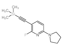 2-Fluoro-6-(pyrrolidin-1-yl)-3-((trimethylsilyl)-ethynyl)pyridine structure