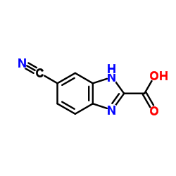 5-Cyano-1H-benzimidazole-2-carboxylic acid结构式