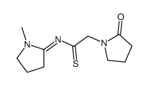 N-(1-methylpyrrolidin-2-ylidene)-2-(2-oxopyrrolidin-1-yl)ethanethioamide Structure