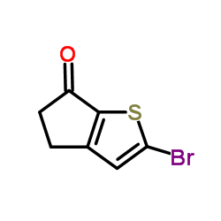 2-Bromo-4,5-dihydro-6H-cyclopenta[b]thiophen-6-one Structure