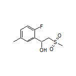 1-(2-Fluoro-5-methylphenyl)-2-(methylsulfonyl)ethan-1-ol Structure