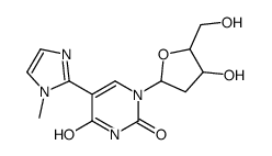 1-[4-hydroxy-5-(hydroxymethyl)oxolan-2-yl]-5-(1-methylimidazol-2-yl)pyrimidine-2,4-dione结构式