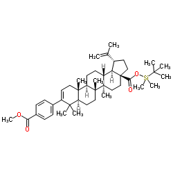 Dimethyl(2-methyl-2-propanyl)silyl 3-[4-(methoxycarbonyl)phenyl]lupa-2,20(29)-dien-28-oate结构式