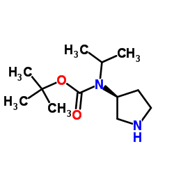 2-Methyl-2-propanyl isopropyl[(3S)-3-pyrrolidinyl]carbamate结构式